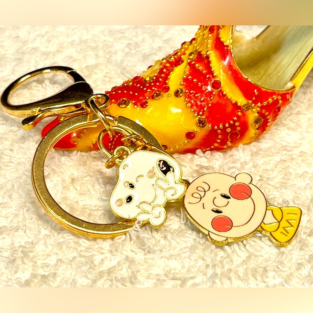 Charlie Brown and Snoopy keychain, purse accessories-laptop bling